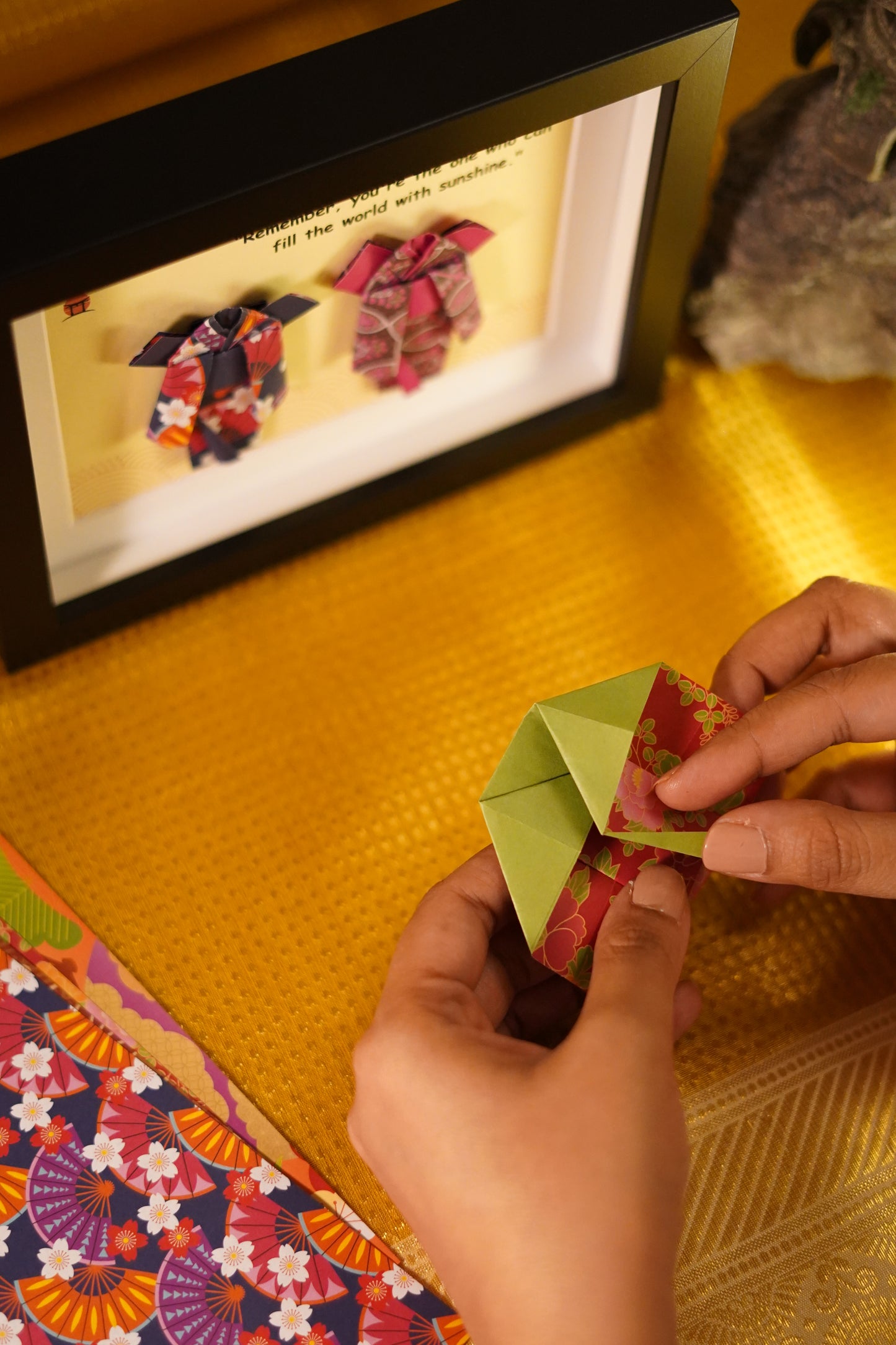 Kimono Sunshine - Origami Wall Art