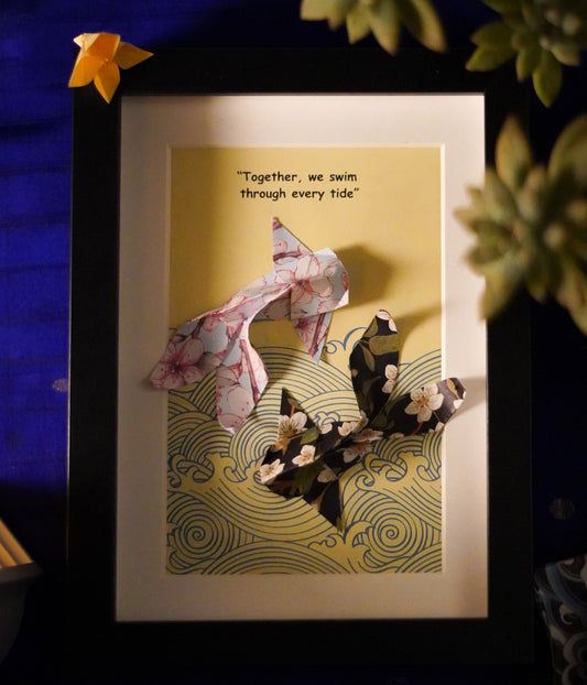 Twin Koi - Origami Wall Art