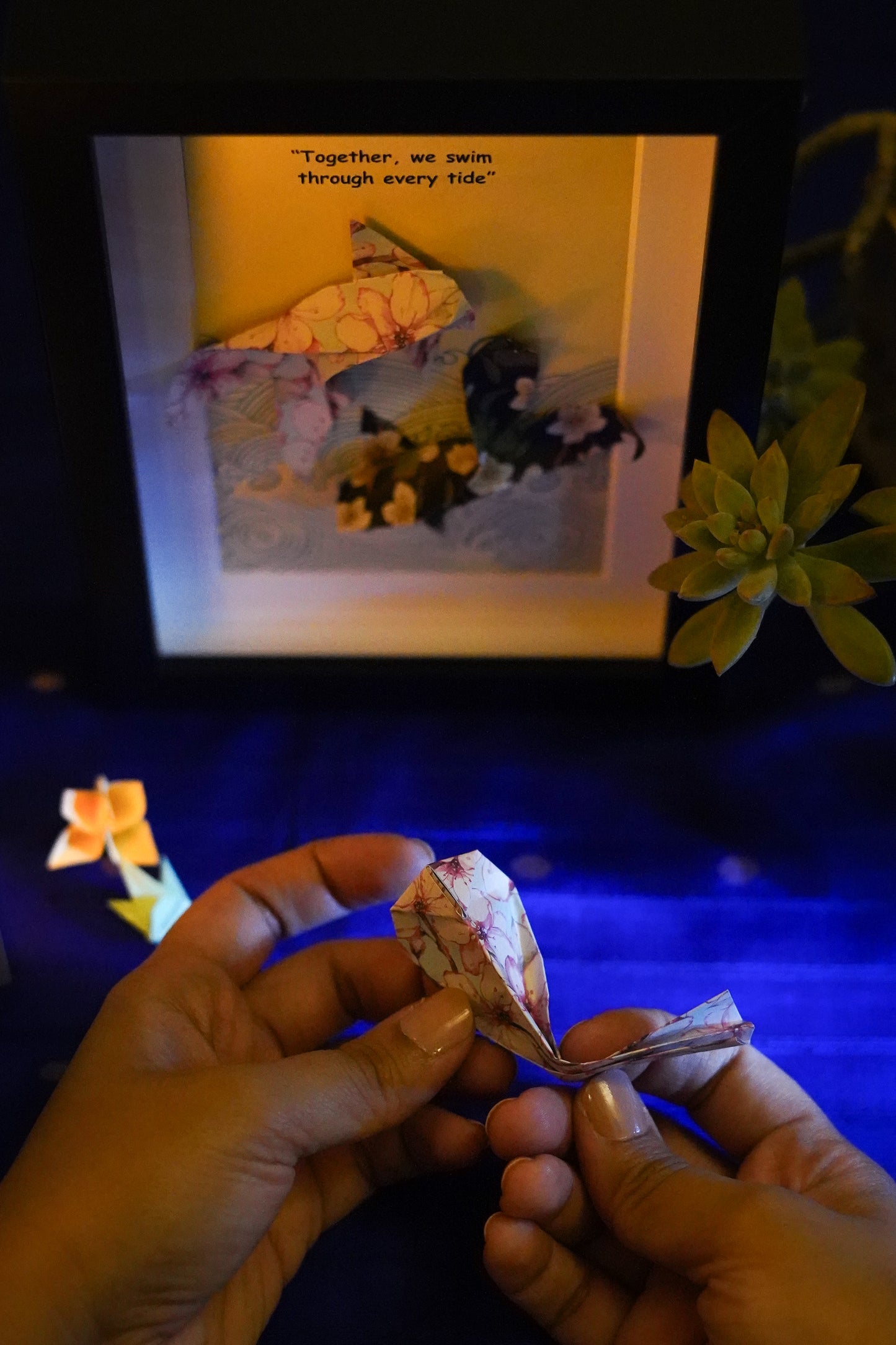 Twin Koi - Origami Wall Art