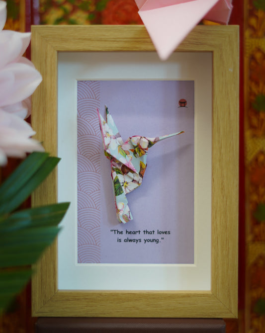 Wings of Love - Hummingbird Origami Wall Art