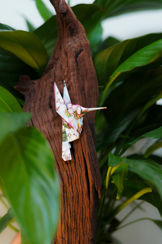 Wings of Love - Hummingbird Origami Wall Art