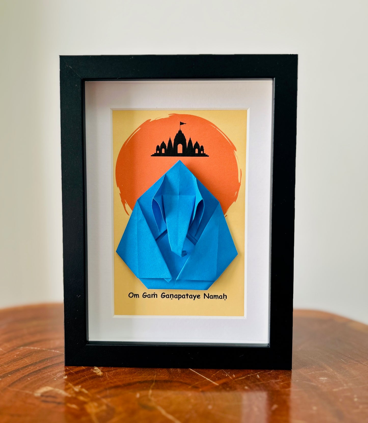 The Joyful Ganesha - Origami Wall Art