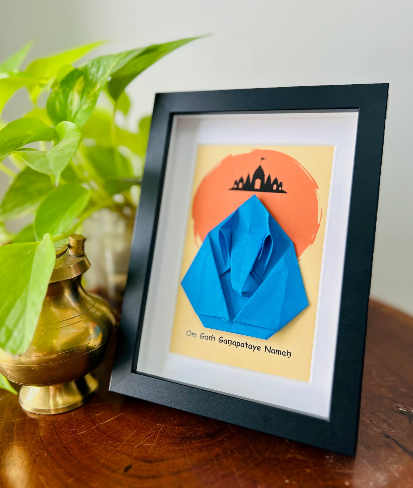 The Joyful Ganesha - Origami Wall Art