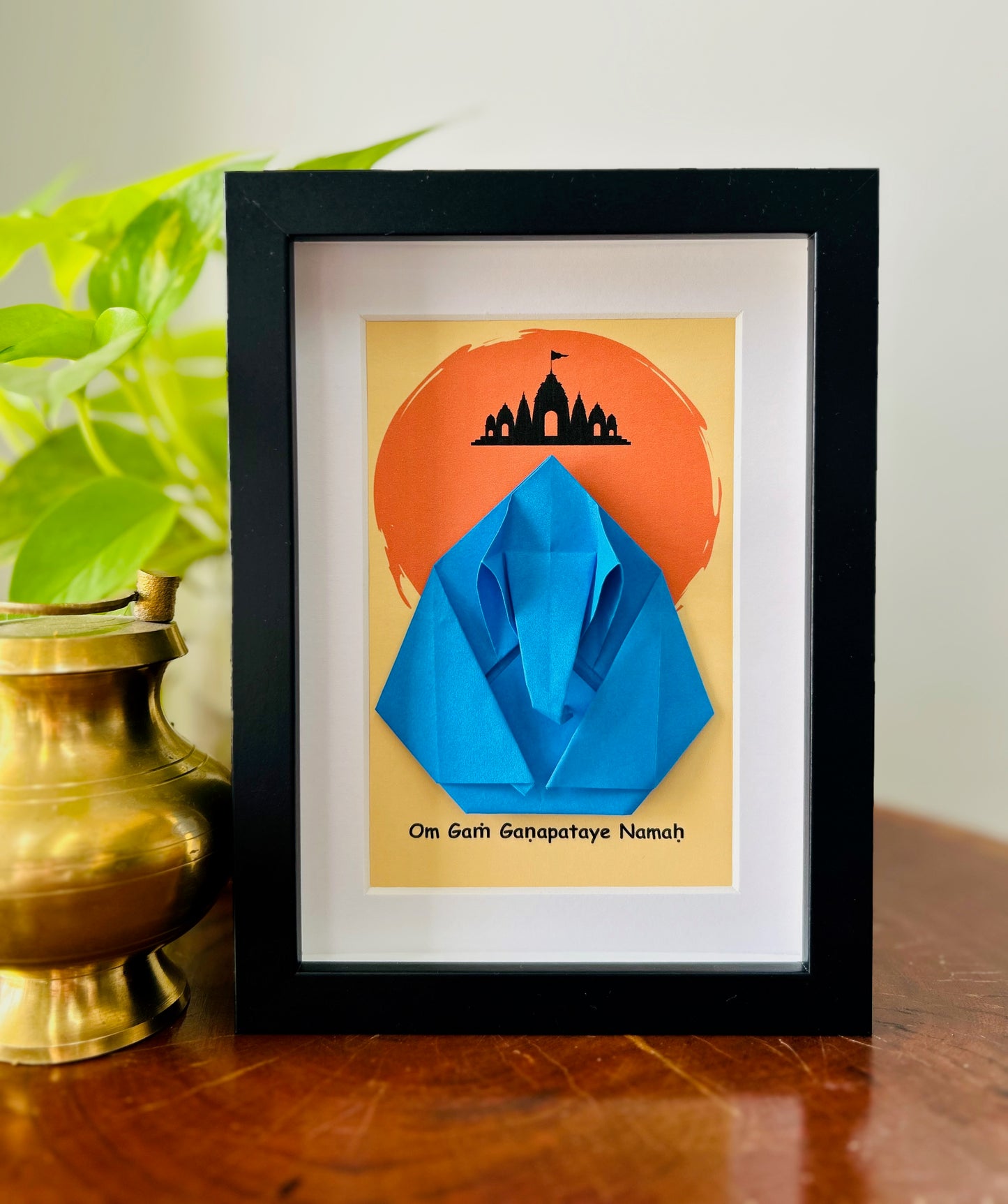 The Joyful Ganesha - Origami Wall Art