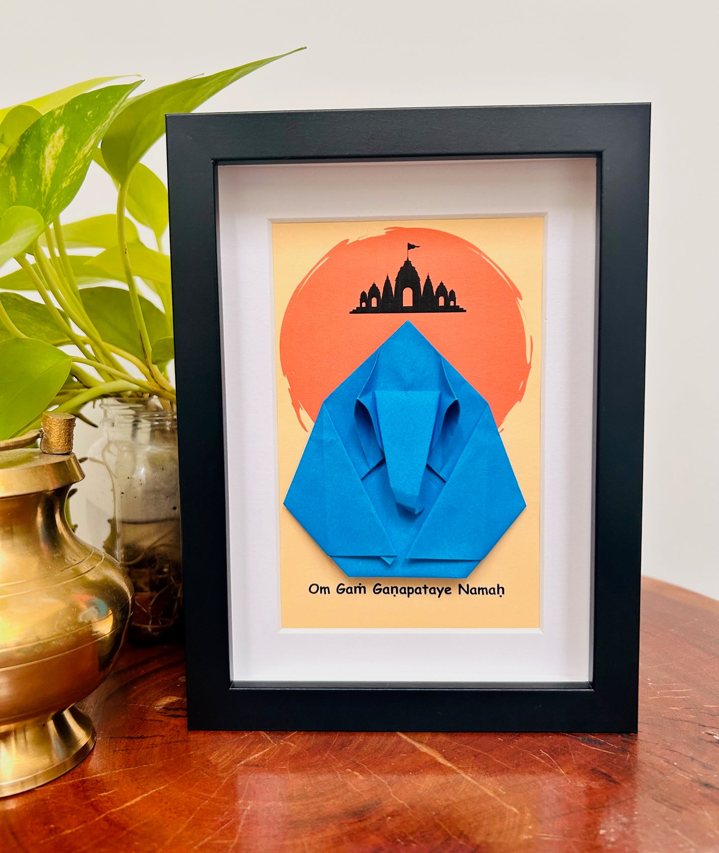 The Joyful Ganesha - Origami Wall Art